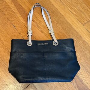 Michael Kors Black Pebbled Leather Tote Bag